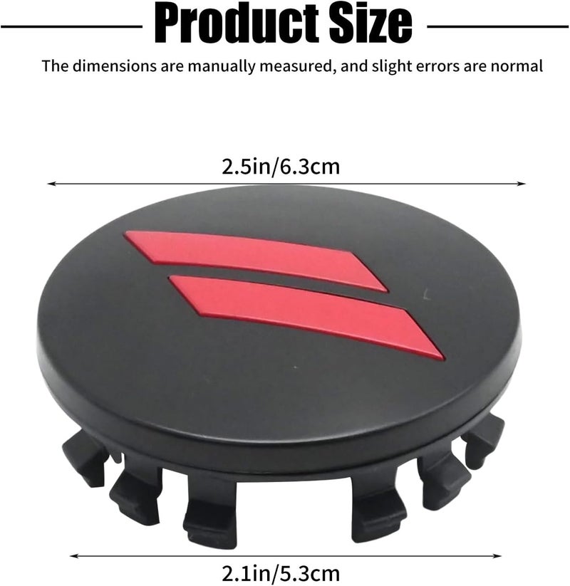 MDEOOSKY 4Pcs 6CZ27RM8AA 63mm 2.5" Wheel Center Cap Covers, Replacement for Dodge Charger, Challenger, Durango Replace 6CZ27DX8AA (Red) - Image 4